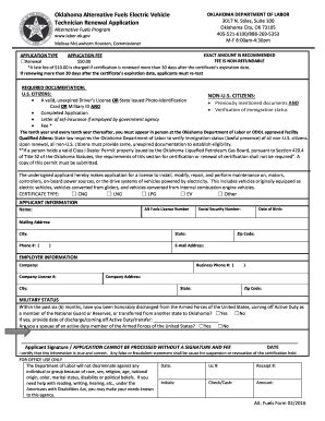 Fillable Online Oklahoma Alternative Fuels Electric Vehicle Ok Fax