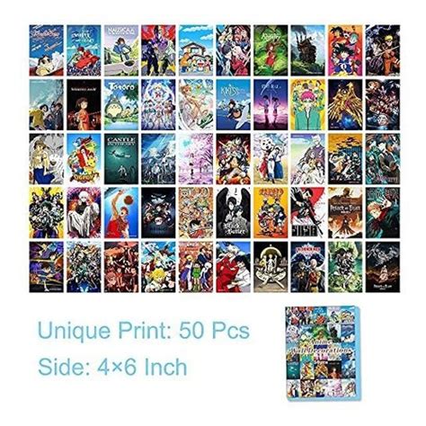 50 Piezas De Póster De Película De Anime Imágenes Estét Cuotas sin