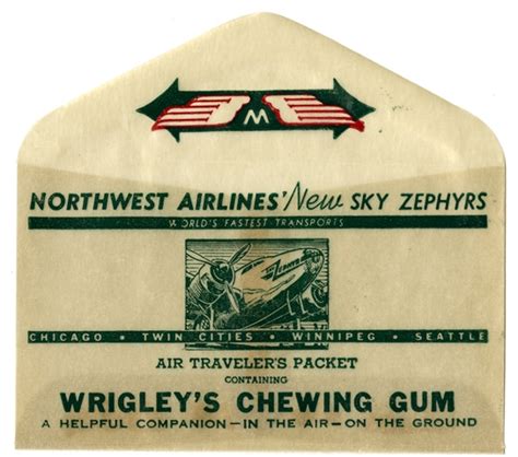 02 Northwest Chewing Gum Packet 1937 0  Delta News Hub