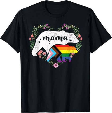 Empowering Lgbtq Mama Bear T Shirt Celebrate Progress Equality And Pride With The Rainbow