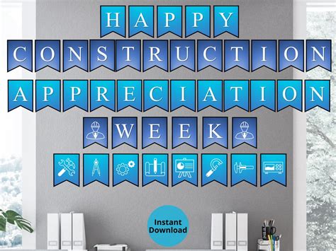 Construction Appreciation Week Printable Wall Banner Construction