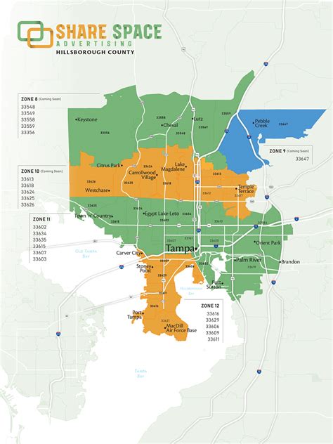 Tampa Florida Zip Code Map