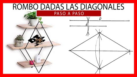 💥♦💥 Construcción De Un Rombo Conocidas Las Diagonales ♦ Dibujo Técnico