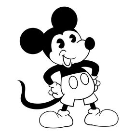 Mickey mouse black and white clipart free download