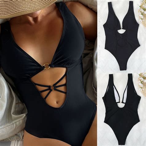 Cethrio One Piece Swimsuit For Womens 2024 Sexy Split Bikini One Piece