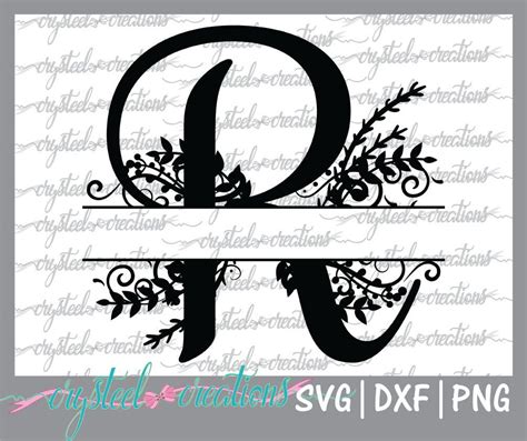 Letter R Split Monogram Svg Png Dxf Regal Split Alphabet Etsy