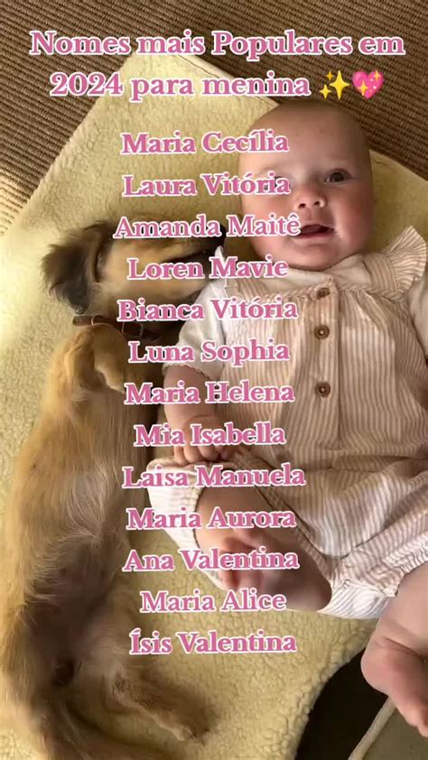 Nome De Menina 2024 - Lista De Nomes De Meninas 2024 NUK Nomes Femininos Americanos: