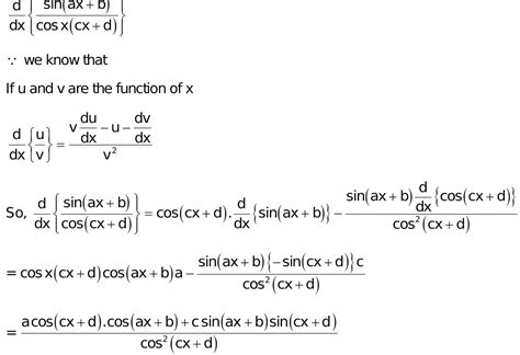 36 Differentiate The Function With Respect To X Sin Ax B Cos Cx D