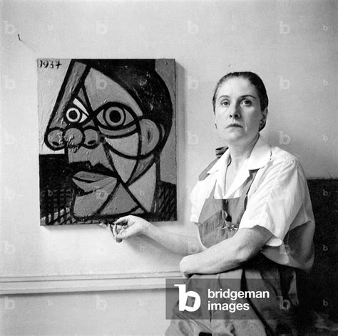 Dora Maar In Front Of Her 1937 Portrait Of Pablo Picasso Paris C 1947 B W Photo