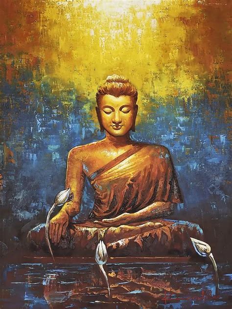 Frameless Beautiful Wall Painting For Home Gautam Buddha Colorful