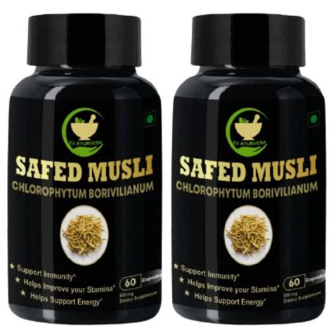 Buy Fij Ayurveda Safed Musli Extract Capsule Chlorophytum Borivilianum