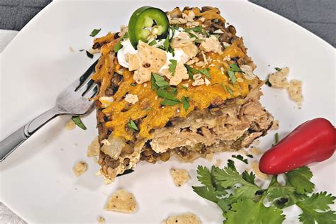 Green Chili Enchilada Casserole Taste The Vegan Life