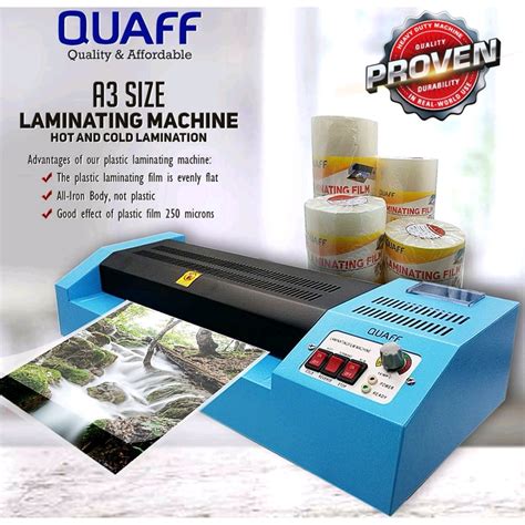 A Quaff Laminator Machine Hot Cold Reverse V Heavy Duty Laminating