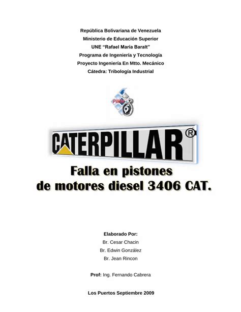 PDF Fallas En Pistones De Motores 3406 Cat DOKUMEN TIPS