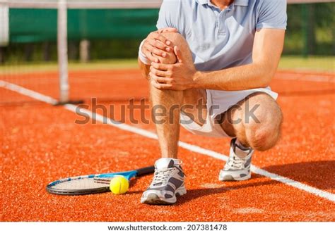 Sports Injury Closeup Tennis Player Touching Stock Photo (Edit Now ...