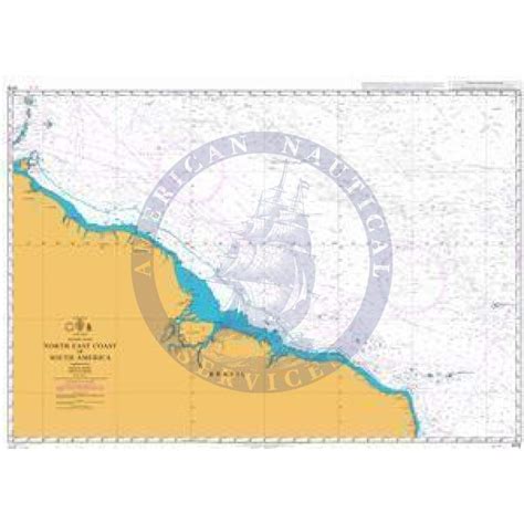 British Admiralty Nautical Chart 4216 North East Coast Of South Ameri