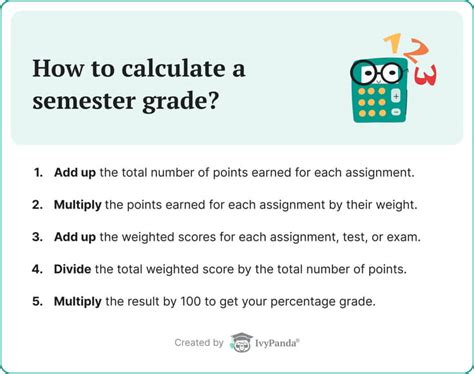 Semester Grade Calculator For High School College Students