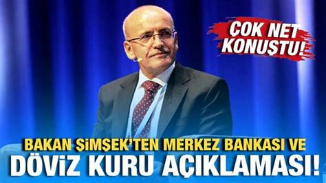 Bakan Şimşek ten Merkez Bankası ve döviz kuru açıklaması Net konuştu