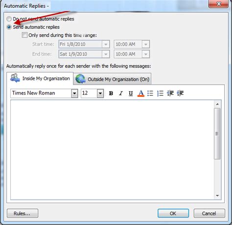 How Do I Set Up An Automatic Out Of Office Reply In Outlook Printable