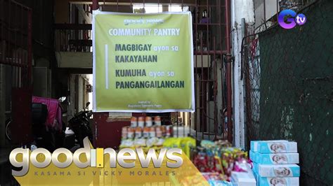 Good News ‘good News Nagtayo Ng Community Pantry Para Sa Mga Nawalan