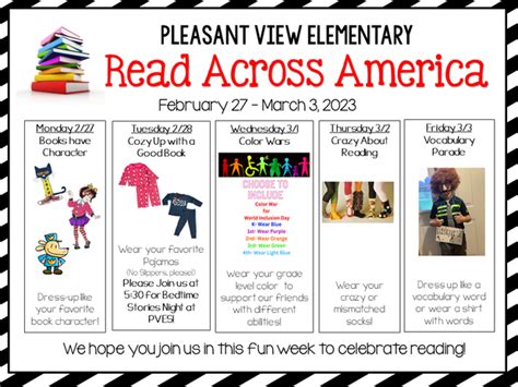 Read Across America Week Pleasant View Elementary School