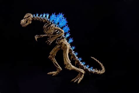 godzilla skeleton cm high  model  printable cgtrader