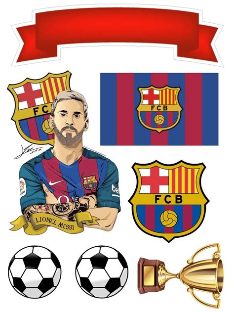 Futbol club barcelona free printable cake toppers – Artofit