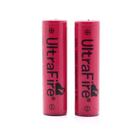 Ultrafire XSL 18650 2600mah Protected Rechargeable Battery Pair Li