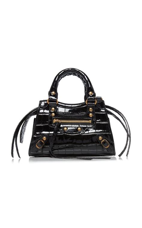 Neo Classic City Mini Croc-Effect Leather Bag By Balenciaga | Moda ...