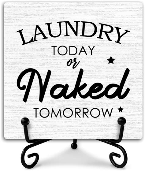 Amazon Laundry Today Or Naked Tomorrow Laundry Room Sign With Iron Support Home Laundry