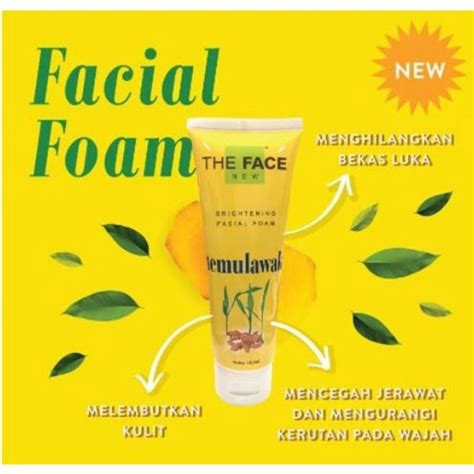 Jual The Face Temulawak Brightening Facial Foam Ml Shopee Indonesia