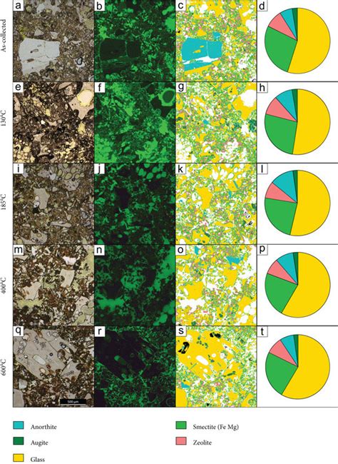 Petrographic analysis for the as-collected and TT samples. The ...