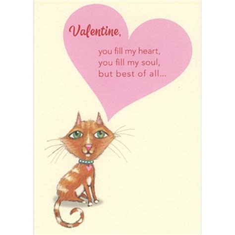 RSVP Cat With Pink Heart Shaped Talk Bubble You Fill My Heart