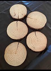 Amazon Pack Round Rustic Woods Slices Unfinished Wood