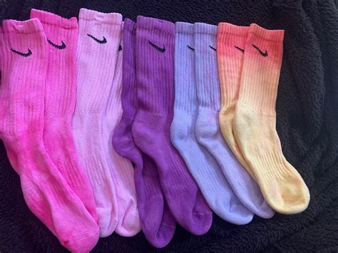 Nike Socks Tie Dyed Nike Socks Pastels Custom Crew Socks Colorful