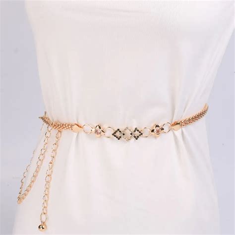 New Coming Lovely Women S Lady Fashion Metal Chain Style Belt Body