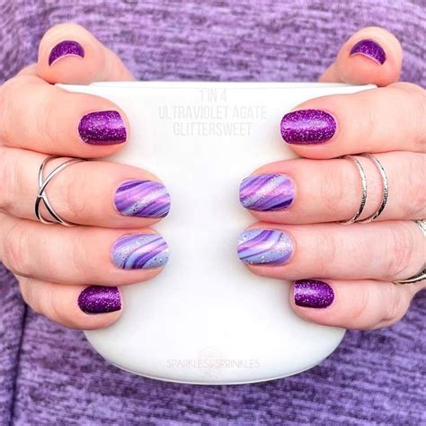 Purple Mixed Manicure Color Street Nails Nail Color Combos Purple Nails