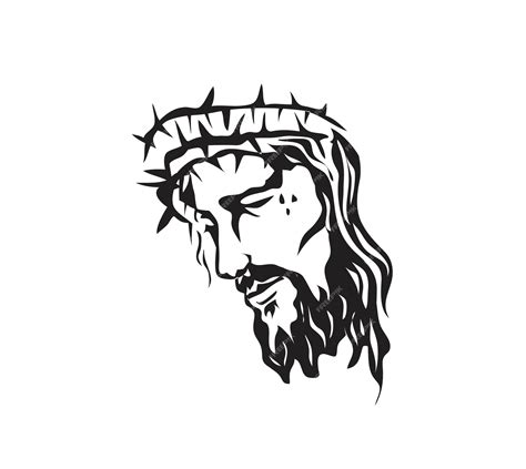 Premium Vector Jesus Face Art Vector Design