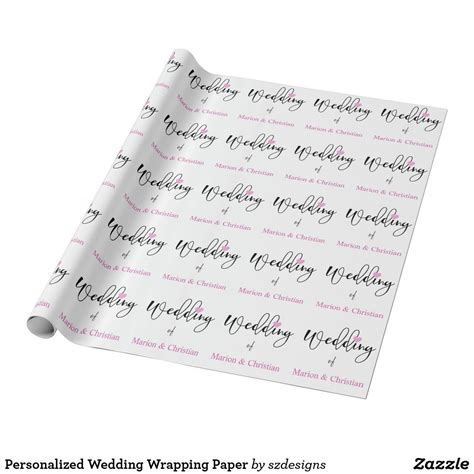 Personalized Wedding Wrapping Paper | Zazzle | Wedding wrapping paper ...