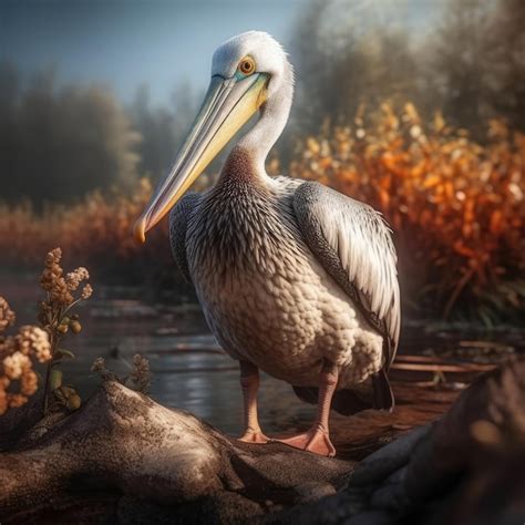 Premium AI Image | Pelican in natural habitat generative AI