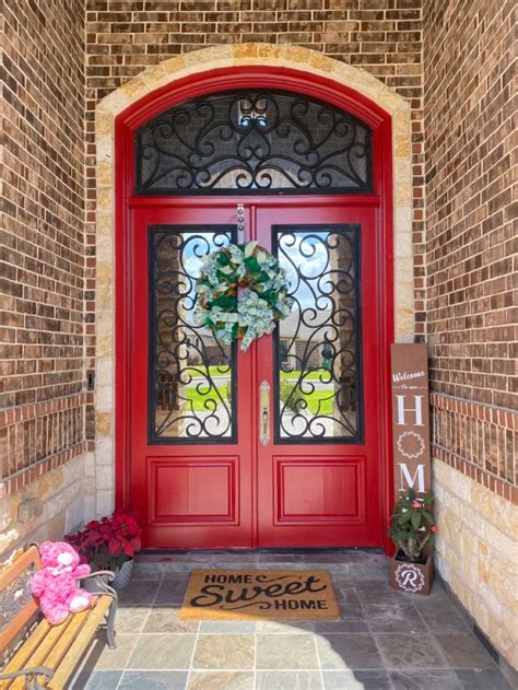 Red Door Makeover In 2023 Red Front Door Painted Front Doors Front Door Makeover