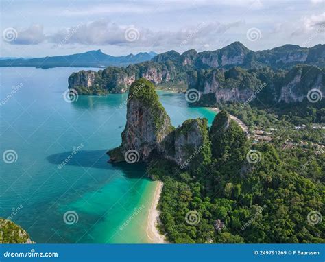 Railay Beach Krabi Thailand Tropical Beach Of Railay Krabi Drone