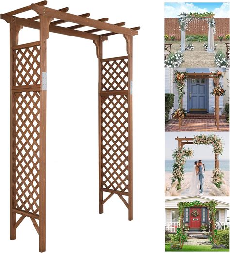 Wooden Arch Garden Trellis Archway Wedding Arch For Ceremony Wood Garden Trellis