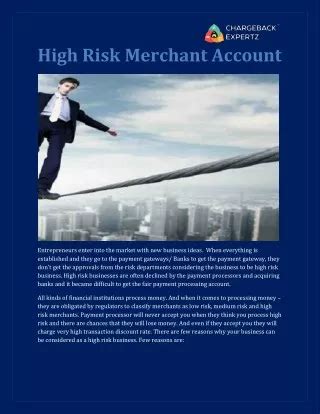 PPT High Risk Merchant Account In The UK PowerPoint Presentation