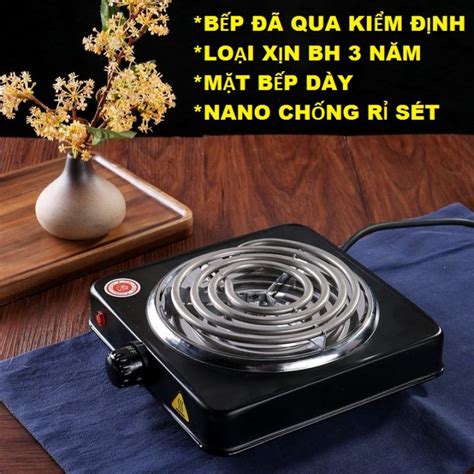 Loại Dày Bh 3 Năm Bếp điện Mini 1000w Bếp Điện Bếp Hơ Lá Trầu Cho Mẹ