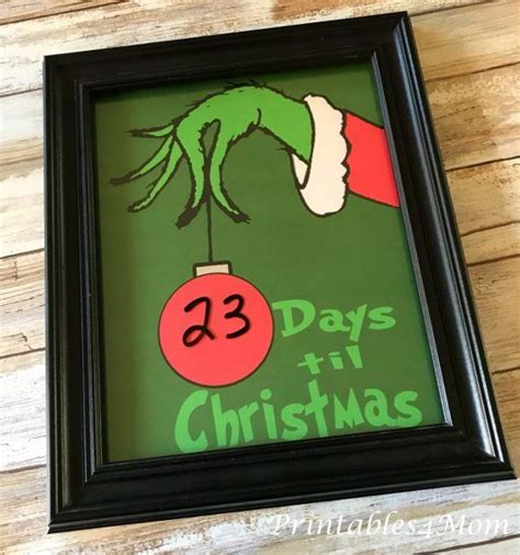 More Grinch Crafts And Cute Treats Christmas Countdown Printable