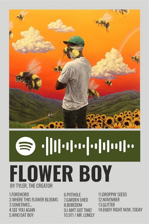 Flower Boy By Tyler The Creator Flower Boy Album Music Poster