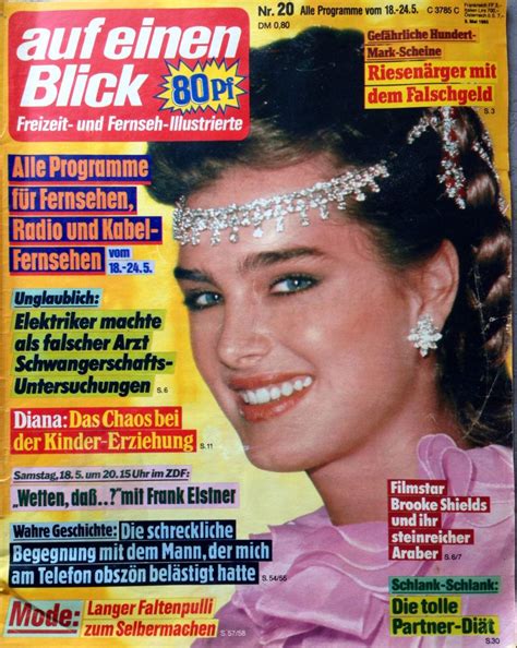 Brooke Shields Covers Auf Einen Blick Germany March 1985 Brooke Shields Brooke Magazine