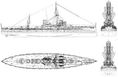 HMS Dreadnought [Battleship] (1907) | Battleship, Blueprints, Warship