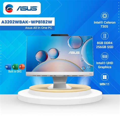 Asus Pc Desktop Aio A Wbak Wpb W Intel Celeron Gb Gb Ssd